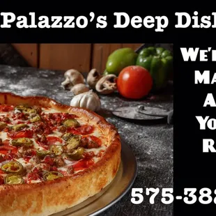 Here's and example of our Deep Dish Pizza
