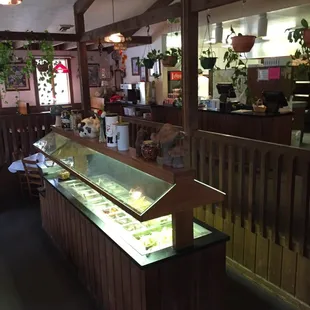 the interior of a restaurant