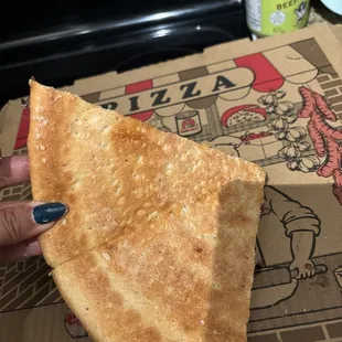 Pepperoni pizza not cut through