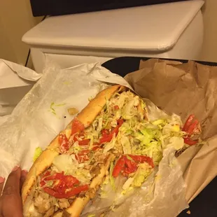Read my review for the explanation behind this disgusting chicken cheesesteak!!