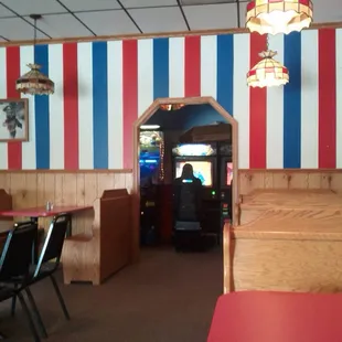 Arcade area and seating