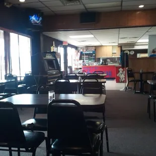 Front door and cash register