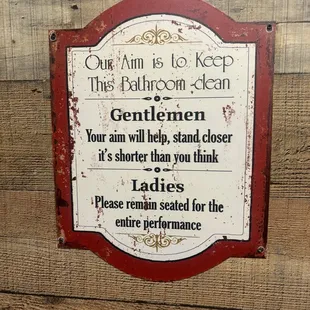 Hilarious bathroom sign