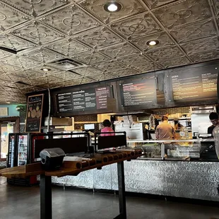 the interior of a restaurant