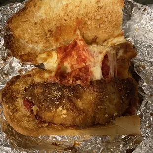 Chicken Parmigiana hoagie