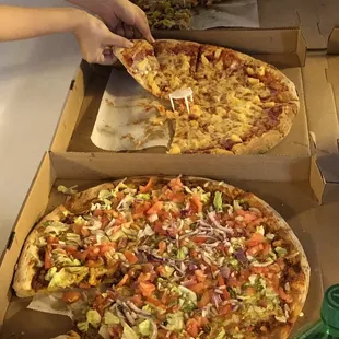 Steak Supreme Pizza  Hawaiian Pizza  Taco Pizza