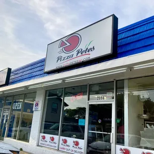 the front of a restaurant