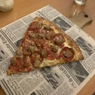 Pepperoni Sausage Slice
