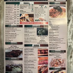 Menu as of 12/2024