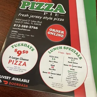 Menu Front