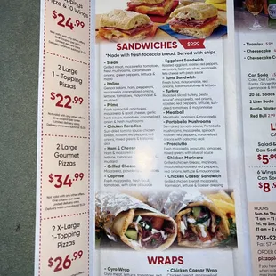 Sandwiches &amp; Specials