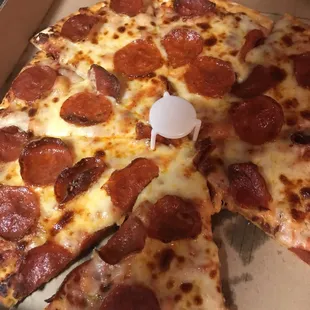 Pepperoni (minus a slice I grabbed before it's picture)