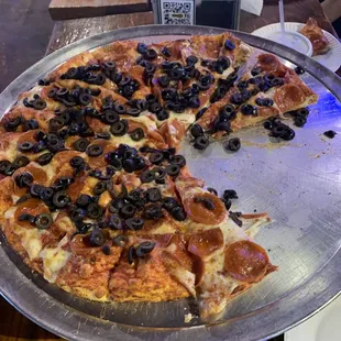 Pepperoni and olive