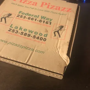 Smashed pizza box