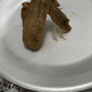 a piece of fried chicken on a plate