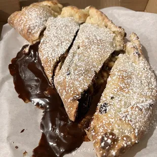 Nutella Calzone with bananas.