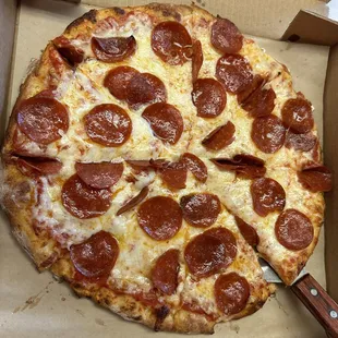 Hot and Delicious!  The crust is always perfect!