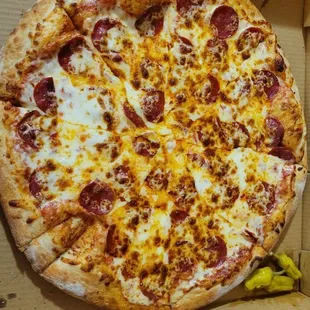Double pepperoni, double cheese, 16" pie