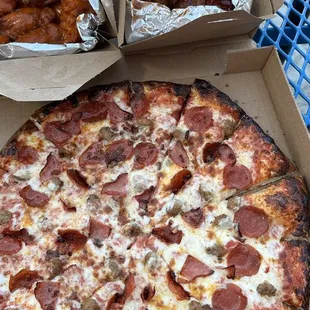 Pizza and wings