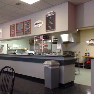 Front counter and kitchen