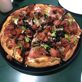 Medium blue banner pizza