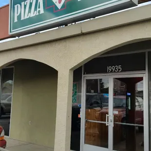 the front of the restaurant