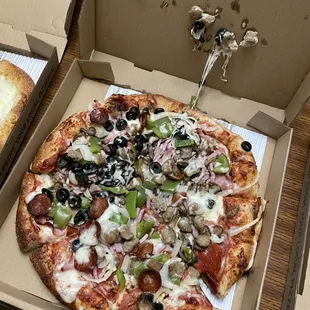 The Everything Pizza (1/2 no olives)