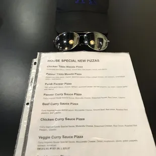 Indian Style Pizza Menu