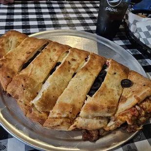 All meat calzone
