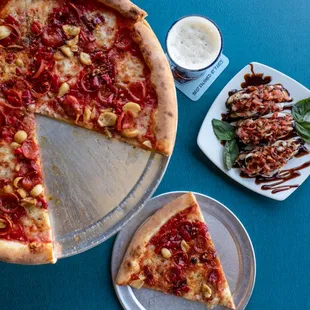 Whitewater Cowboy Pizza with Bruschetta Appetizer