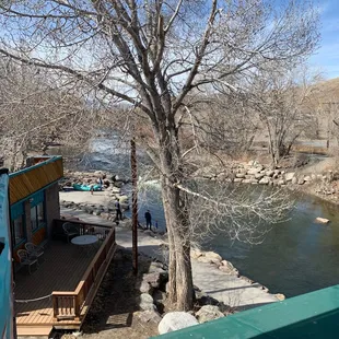 Patio view of the Arkansas River