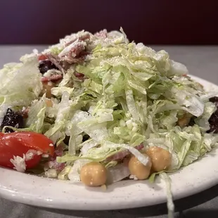Marty&apos;s salad-the half size serving. It&apos;s a little than it used to be, but still big. January 2025