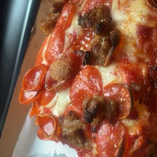 Our favorite Sicilian pepperoni and sausage