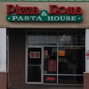 the front of the restaurant