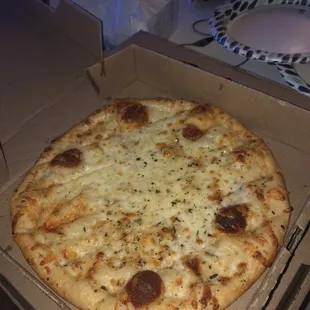 a pizza in a pizza box