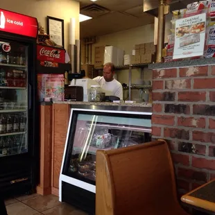 Counter service. Deli case with desserts and salads to go.