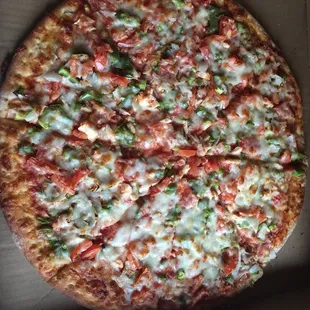 Chicken fajita apparently! A watery mess but they gave us a new one. Still our go to place for subs and pizza!