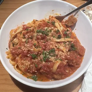 Spaghetti and meatballs