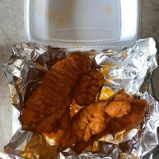 Buffalo chicken tenders, very yummy