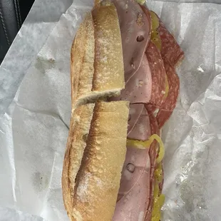 Italian sub on fresh baked roll