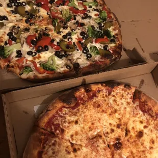 Veggie and plain cheese