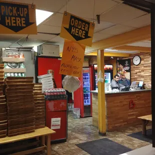 the inside of a restaurant