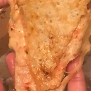 Cheese was extremely thick