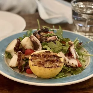 a plate of food on a table