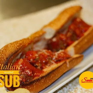 Traditional italian meatball sub!!