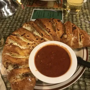 Good calzone tonight the sauce was really good. Friendly service crazy sticks are really good too.