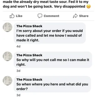 Disgusting customer service. Reviews on fb get deleted to keep illusion of good review.
