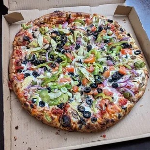 Large Veggie pizza