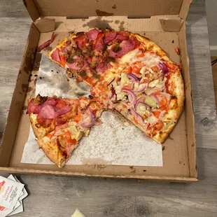 a pizza in a box