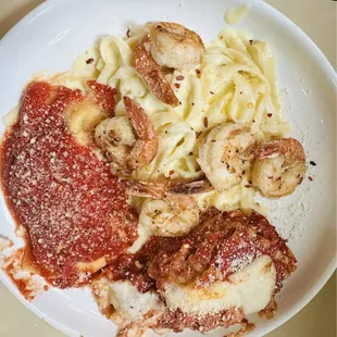 Italian Trio with shrimp added.